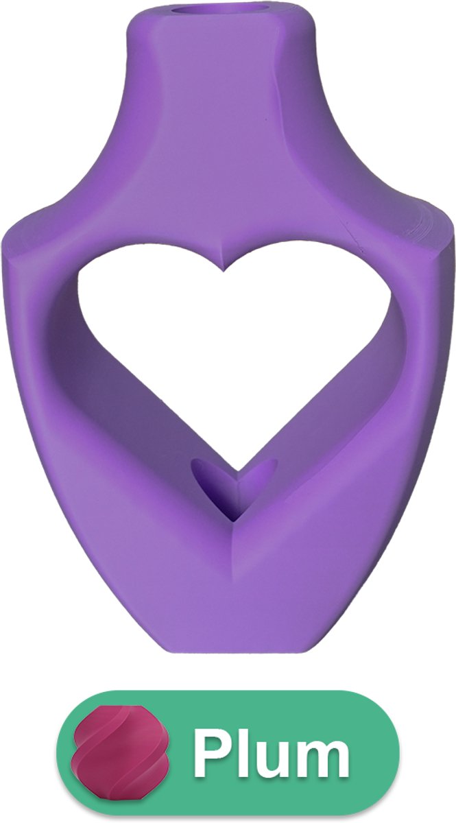 Lovora Alira moderne vaas – Decoratieve vaas - Plum - 3d geprinte vaas – geschikt voor droogbloemen - 30CM