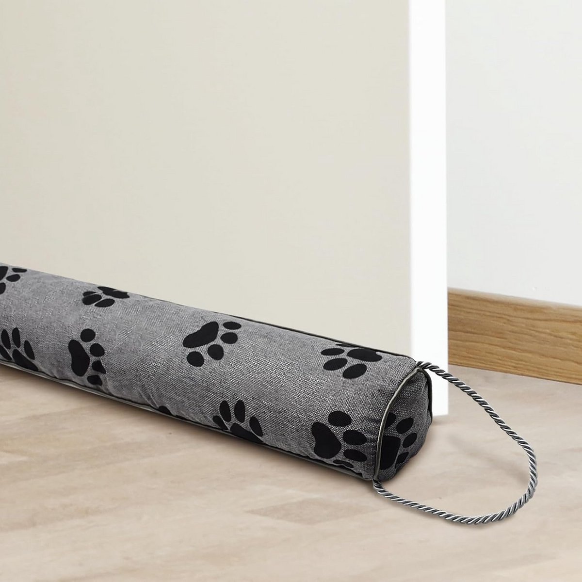 Tochtstopper Deur - Windstopper Raam - Tocht Weren - Verzwaarde Vulling - 91 cm - Grijs