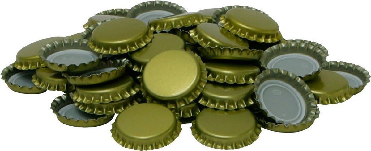 500 Gouden Kroonkurken voor Zelf Bier Brouwen en Standaard Flessen