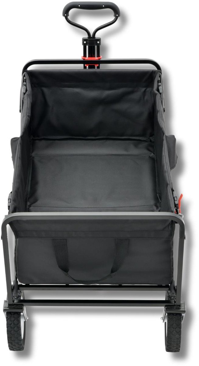 FUXTEC Bolderkar CT100 - Opvouwbare handkar met dak - Max. draagvermogen 75 kg - Verwijderbare zonwering - Stevig stalen frame - Ingebouwde achtermand - Geschikt voor kinderen van 3 tot 6 jaar — afbeelding 4