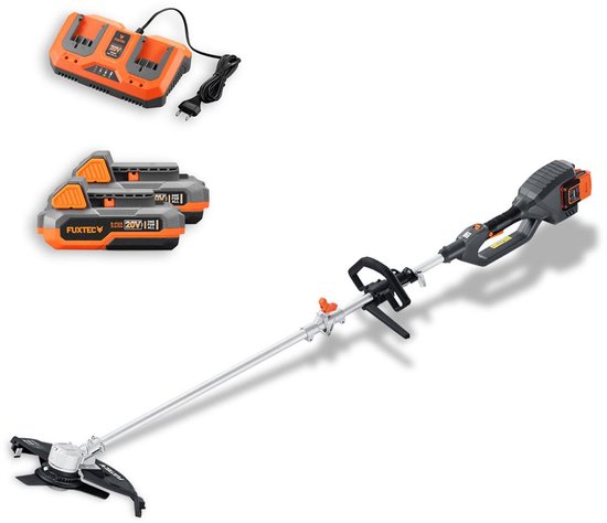 40V Accu Bosmaaier Set 2x 20V Lithium-Ion – 35 cm Maaibreedte, Borstelloze Motor, Lichtgewicht 10 kg, Schouderriem