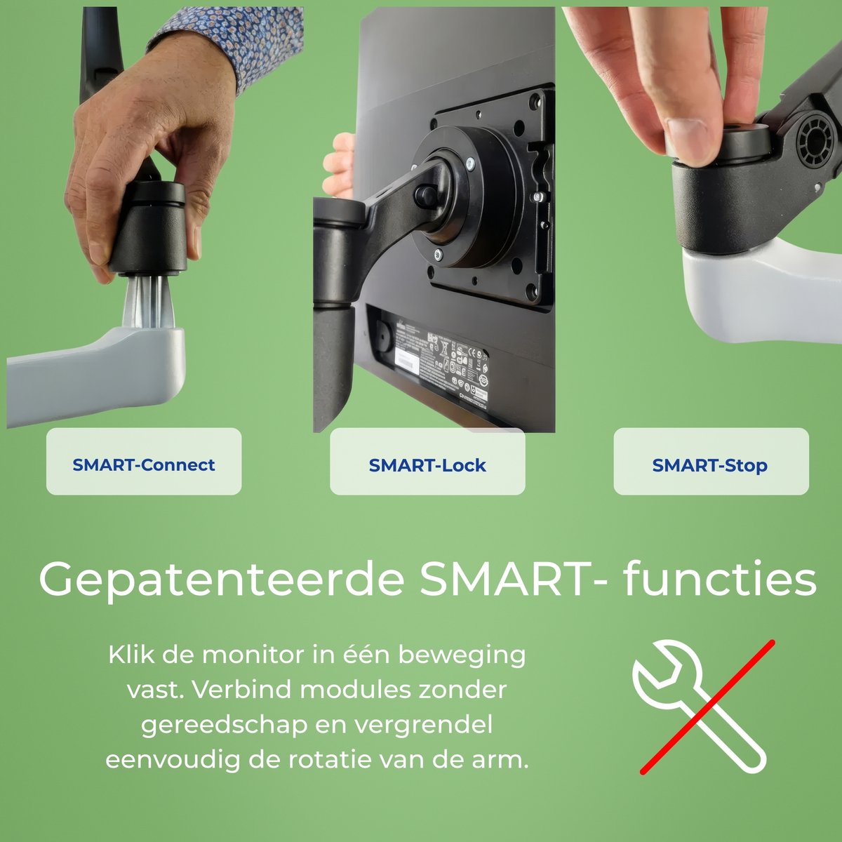 R-Go Zepher Dubbele Monitorarm: Ergonomisch en Verstelbaar thumbnail 5