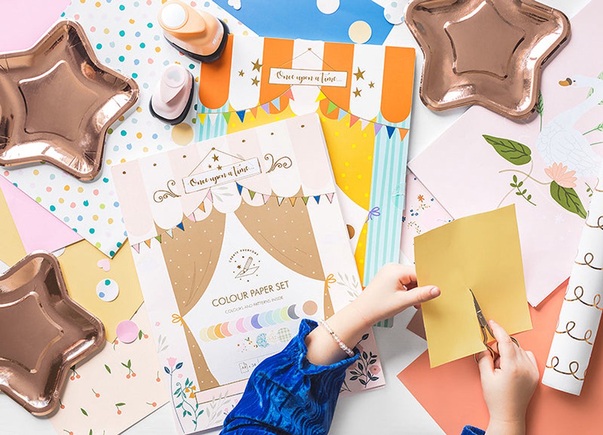 Gekleurd Knutselpapier Pastel (34 vellen) — cadeau in Hobby - foto 5