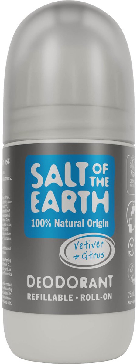 Salt of the Earth Hervulbare Roll-on Deodorant - Vetiver & Citrus