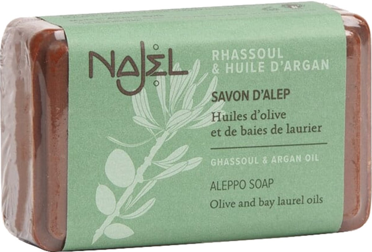 Najel Aleppo arganoliezeep met lava-aarde - 100 g