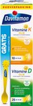 Davitamon duo verpakking met vitamine K en D olie voor baby's en kinderen. Gratis gele baby lepel.