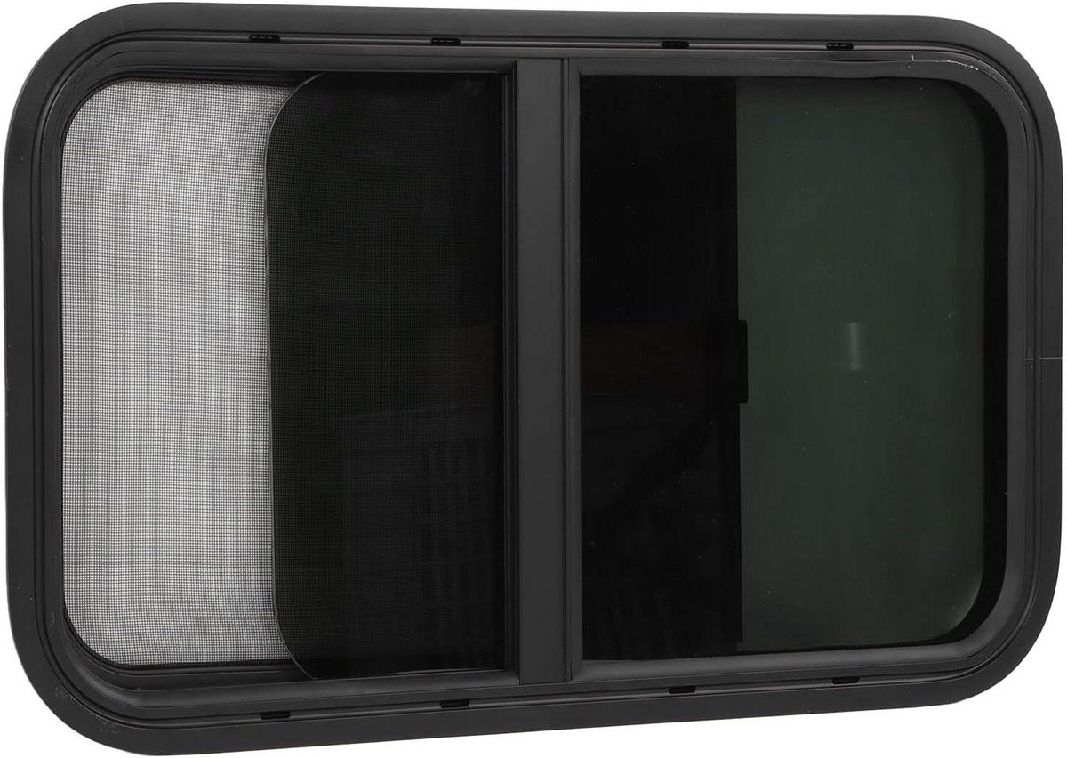 Allecto- Ramen voor Bouwvoertuigen - Verticaal Horizontaal - 700x400 Mm - Ronde Hoeken - Montage - Getint - RV-raam - Geschikt voor Camperramen.