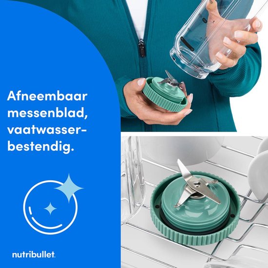 Nutribullet FLEX - Portable Blender - Blender To Go - Draagbare Blender - Groen van Nutribullet — afbeelding 4