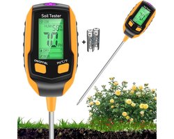 PH Meter Grond 5-in-1 – Digitale Bodem Tester – pH Meter, Vochtmeter, Lichtmeter & Temperatuurmeter – Voor Tuin, Planten & Kamerplanten - Inc BatterijenFluxGoods®