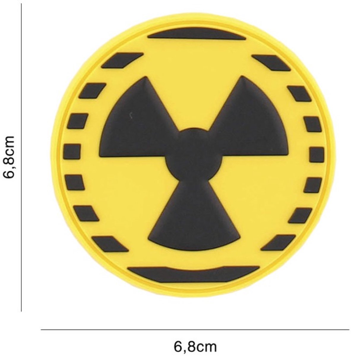 Embleem 3D PVC Nuclear Geel