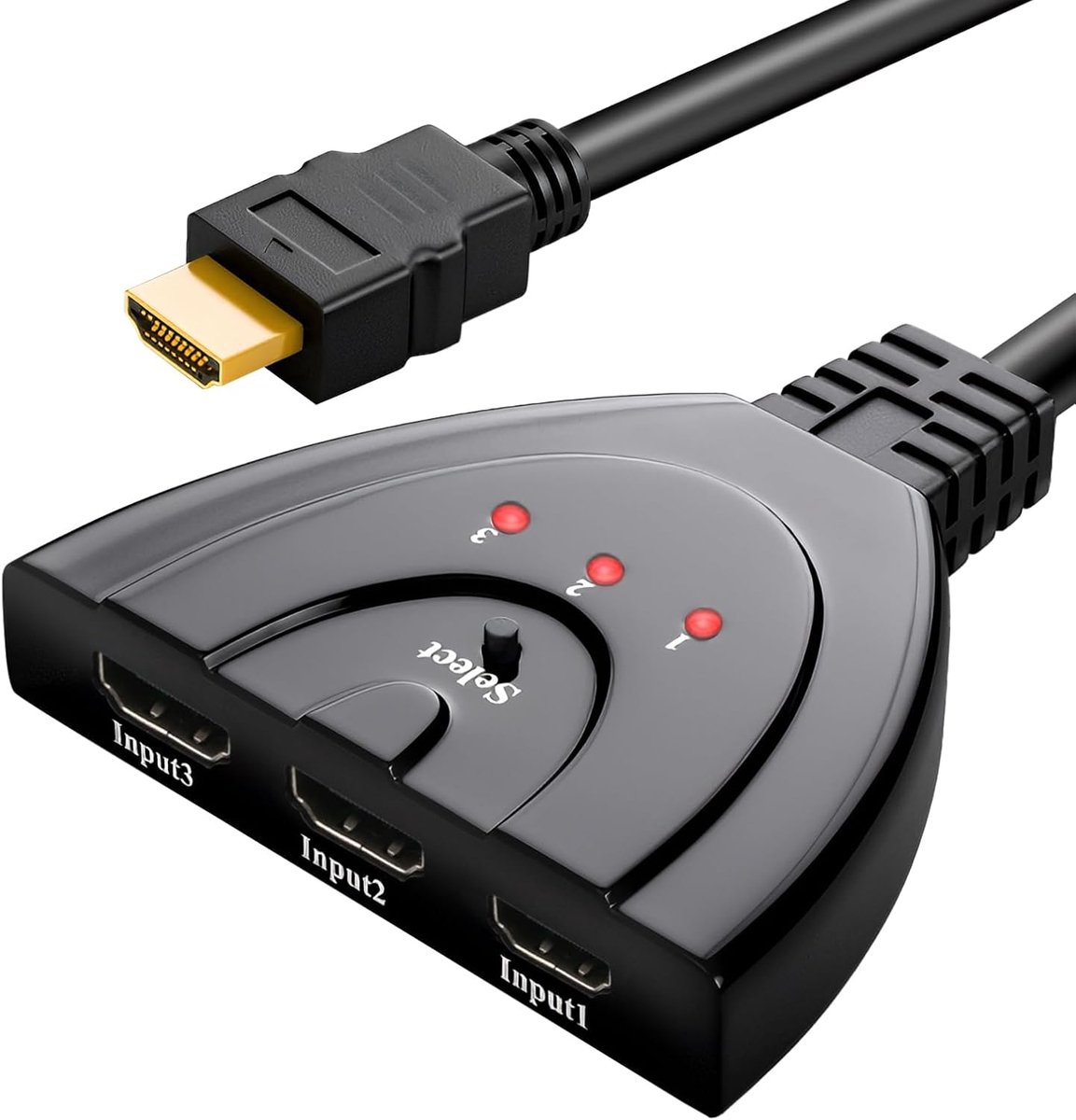 HDMI Splitter - HDMI Schakelaar - Gaming TV Laptop - Stabiel Signaal - 3-in-1 Uit