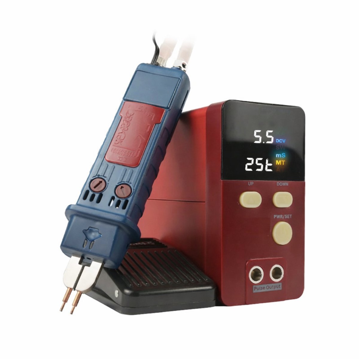 Puntlasmachine - Batterijlasser - 12KW Piekvermogen - 1800A Uitgangsstroom - Energieopslag - Nikkelstrip Lassen - 0,1-0,35 mm Dikte - Automatische en Handmatige Modus - Geschikt voor 18650 Batterijpakken - DIY en Reparatie
