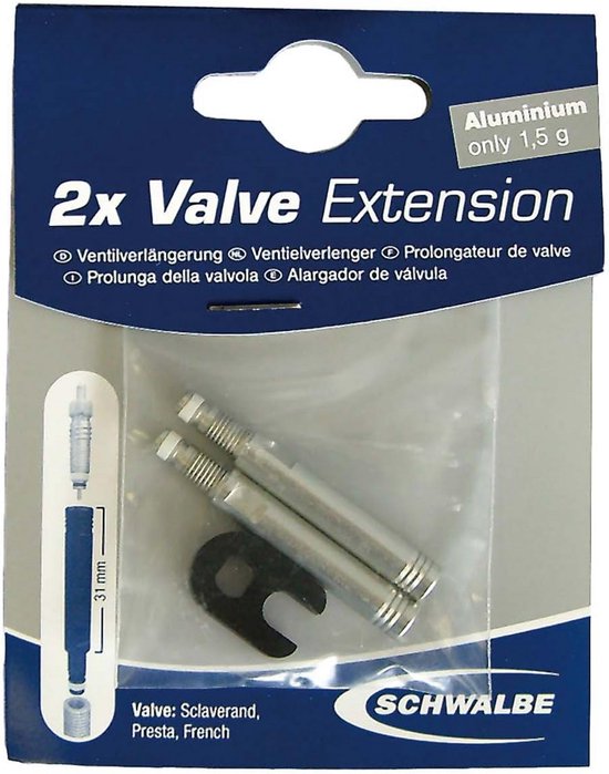 Ventielverlengers - Presta Ventiel - Fietsband Oppompen - Verwijderbare Kern - 31 mm Set - Metaal — afbeelding 2