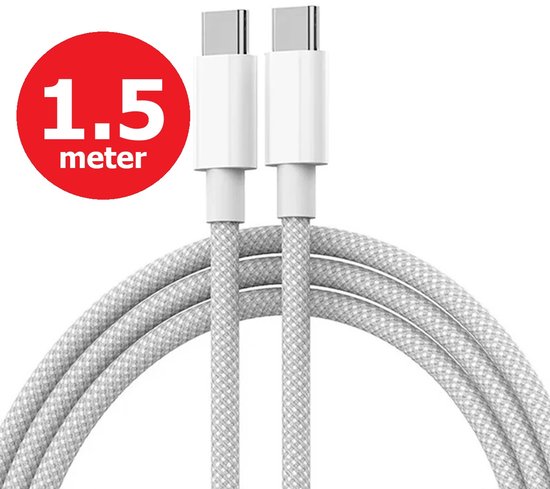 USB-C naar USB-C kabel 1,5m 100W sn...