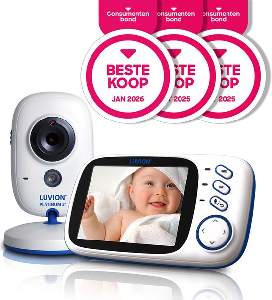 LUVION® Platinum 3+ – Babyfoon met Camera – Uitbreidbaar tot 2 Baby Camera’s