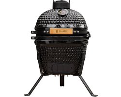 BluMill Kamado BBQ Egg - Kamado 13 Inch - Houtskoolbarbecues - Zwart - Ø 26cm - Houtskoolbarbecue Met Thermometer