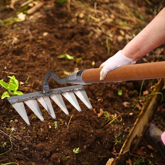 Tuinhark Metaal - Onkruid hark - Tuinonderhoud - Tanden van koolstofstaal van Merkloos	 — afbeelding 5