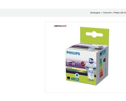 Philips LEDSpot GU10 5.5W 2700K 350lm 230V - Warm Wit - Dimbaar - Per doos á 6 stuks