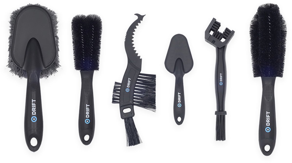 Bike Brush Kit – Fietsborstel Set voor Frame, Ketting & Componenten – 6-delig Borstelpakket