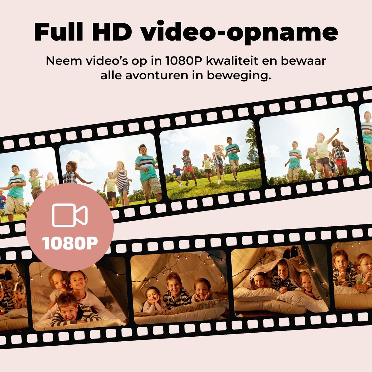 Denver Kindercamera Full HD met Printer - Selfie Camera - 48MP - Digitale Camera Kinderen - Bluetooth printer - Foto & Video - KPC1374BTRO - Roze – foto 6