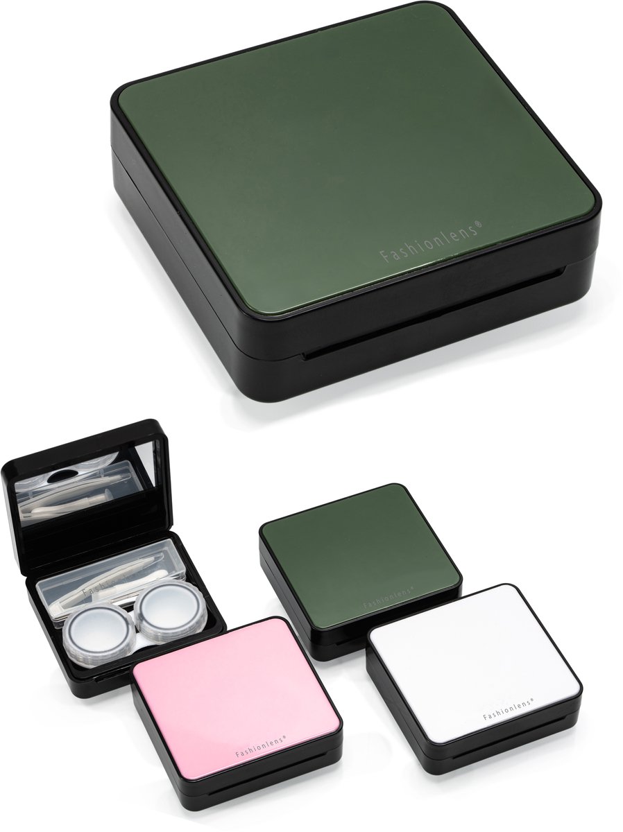 Fashionlens® Lenzendoosje Deluxe Groen - Compleet 4-delig setje