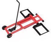 Hydraulische Grasmaaierkrik – Zitmaaier Lift tot 227 kg – Tractor Heftafel 3 Hoogtes Verstelbaar – Inklapbare ATV & Grasmaaier Heffer met Transportwielen – Stalen Onderhoudslift