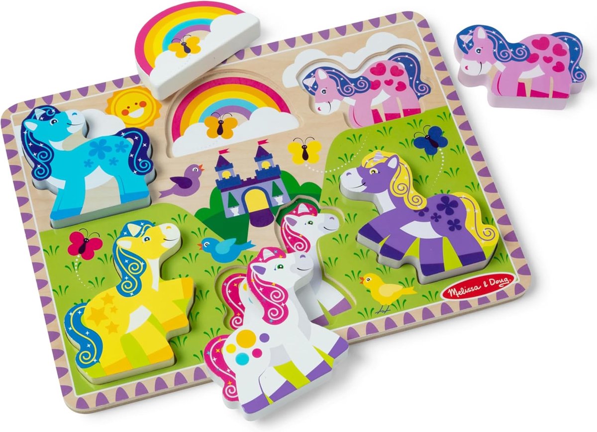 Houten Puzzel Zeedieren - Stevige Puzzel - Ontwikkeling Vaardigheden - Staande Delen - 51 x 41 cm - Multicolour
