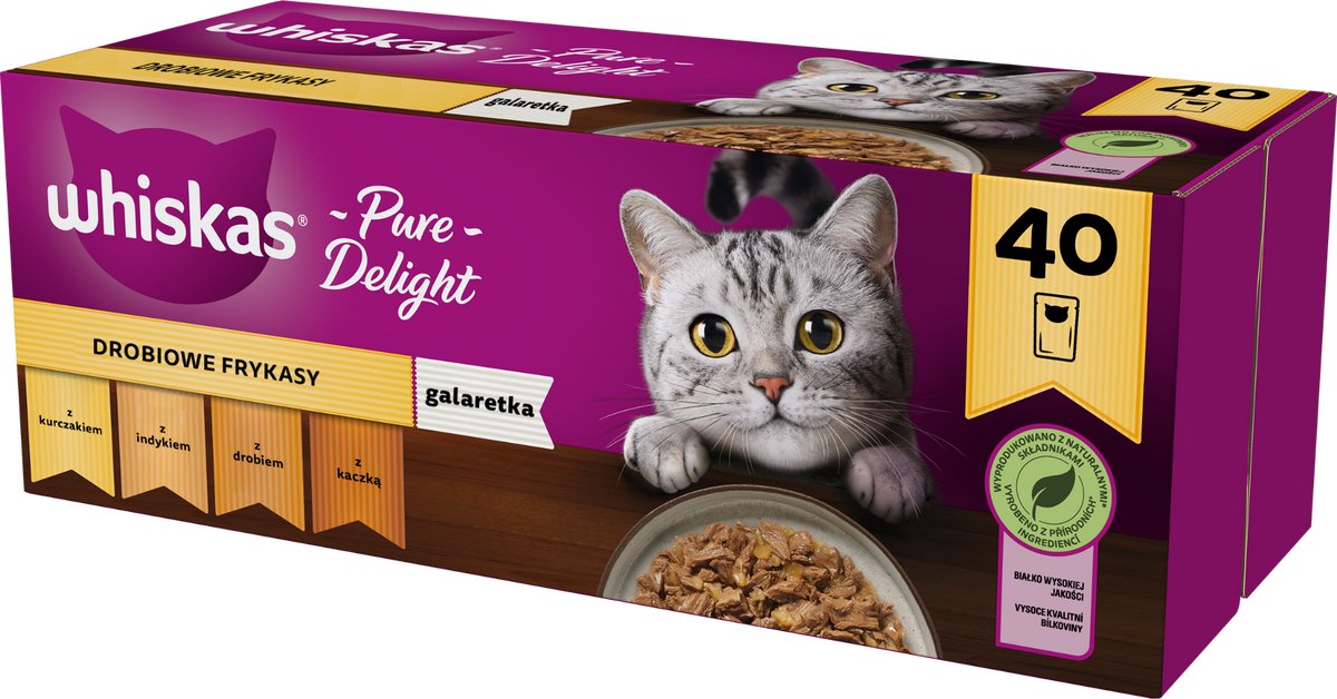 Whiskas Whiskas Serie - Drobiowe Frykasy - 40x85g - Voor Volwassen Katten
