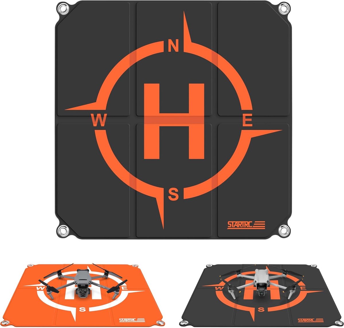 Drone Landingsplatform - Drone Mat - Veilig Landen - Snel Opvouwbaar - 65 cm Diameter - Oranje