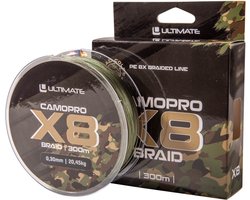 Ultimate Camopro X8 Braid Gevlochten Karperlijn 0.30mm/20.45kg (300m) - Gevlochten Lijn