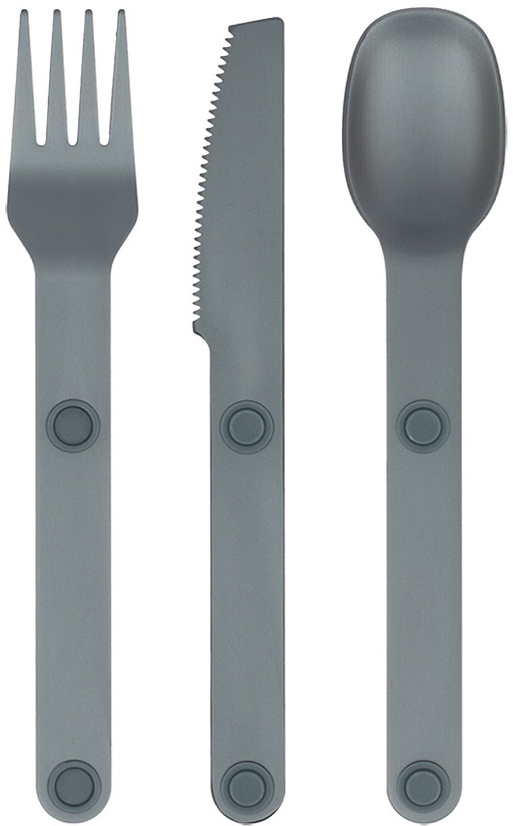 Bo-Camp Bestekset - Aluminium - 3-Delig