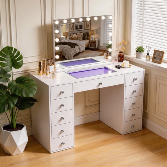 Gurexl Led-sideboard, hoekkast, buffetkast, landelijke stijl