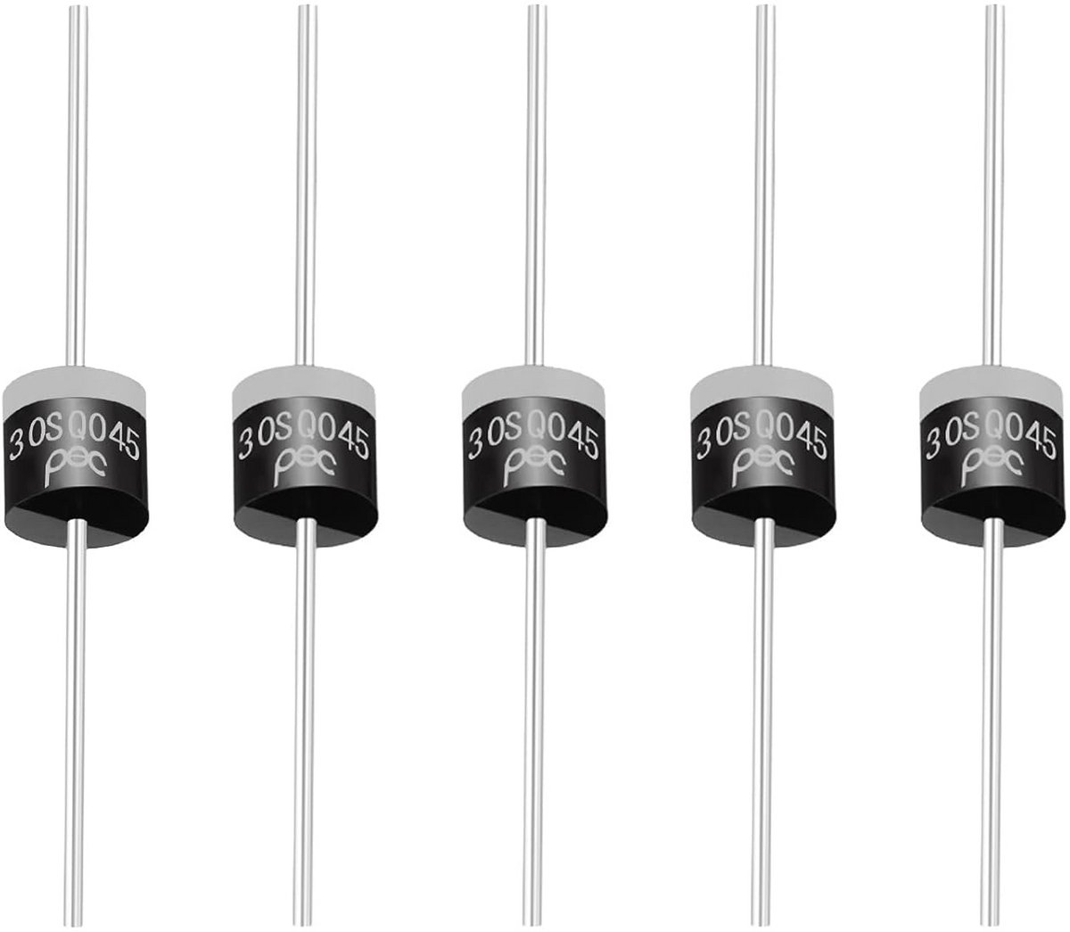Gelijkrichterdiodes - Elektronica componenten - Spanningsregeling - Hoogstroom 30A - 45V R-6