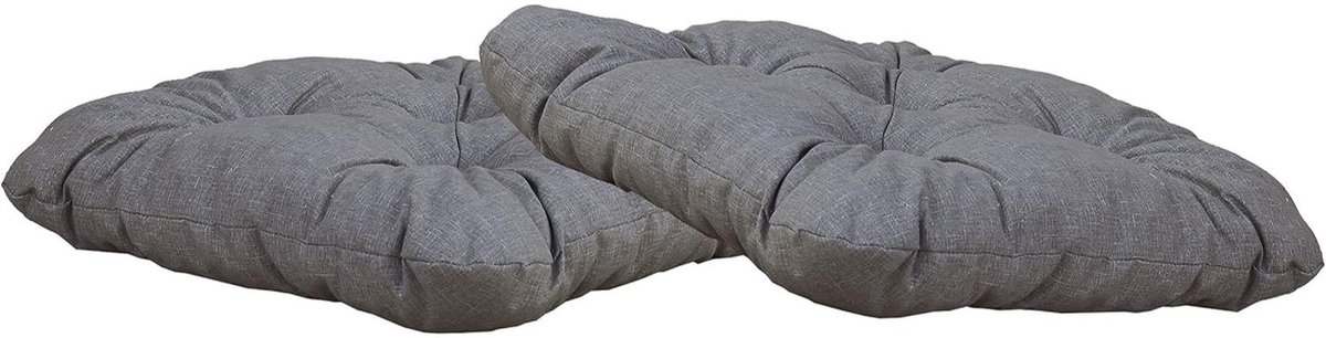 Zitkussen - Stoelkussen - Tuinstoelkussens - Eetkamer Kussen - Stoelkussens Eetkamer - Geschikt voor Binnen en Buitengebruik - Seat Cushion - 50 x 50 x 8 cm - Set van 2 - Lichtgrijs - van Imperatoris