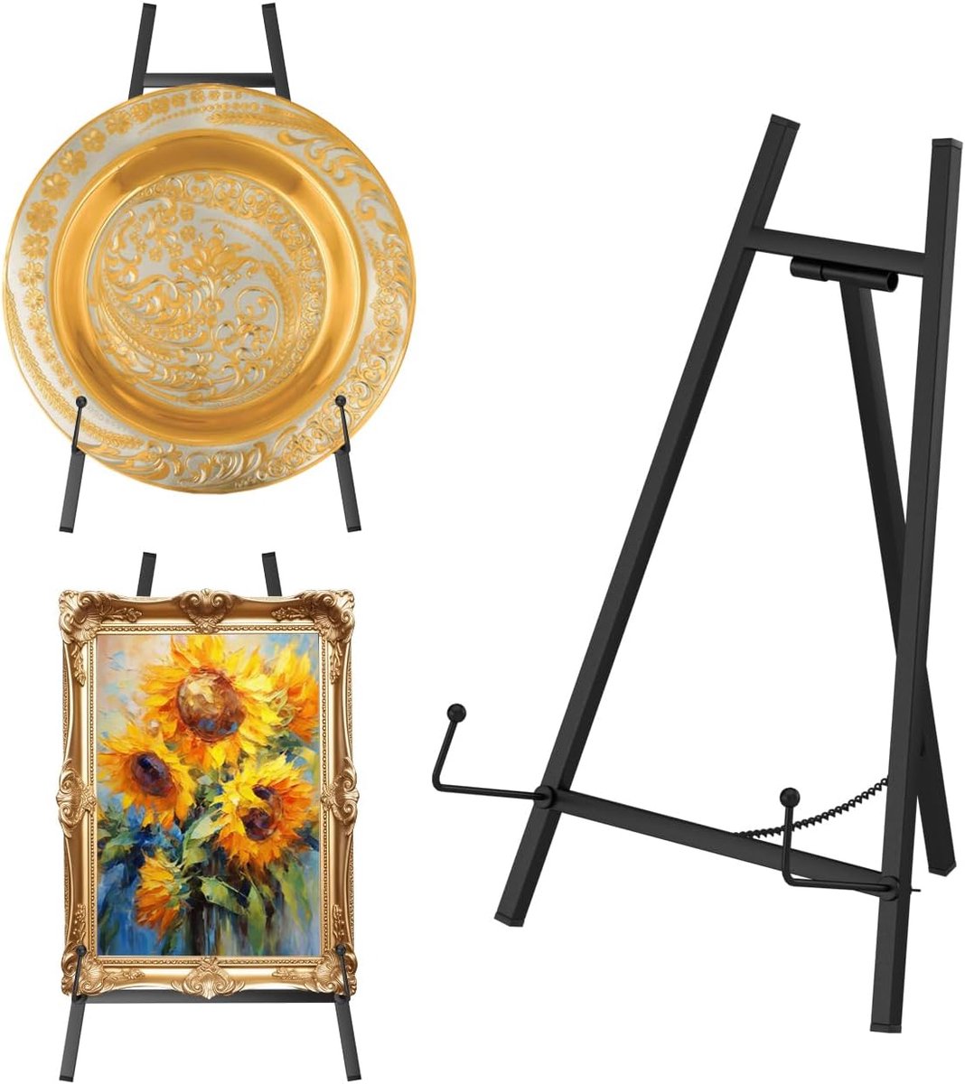 Metalen Tafel Ezel - Display Standaard - Kunst Tonen - Robuust Ontwerp - 16 Inch - Zwart