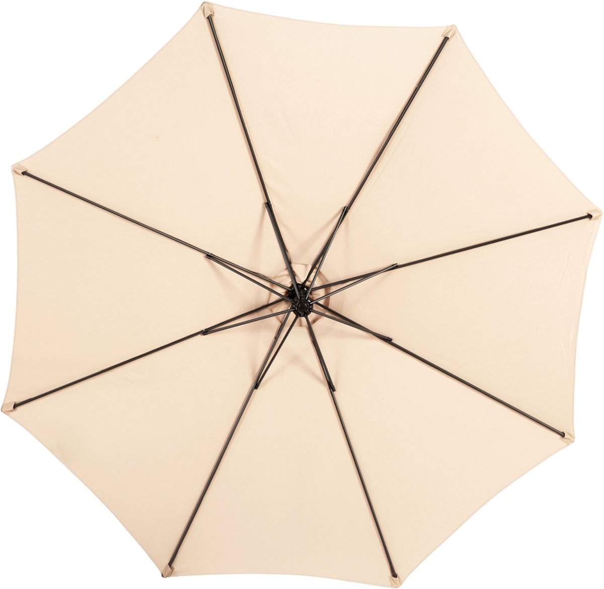 BLACKCOLORS Dubbelzijdige rechthoekige buitenparasol 14,8 voet met slinger (kaki) (zonder voet)