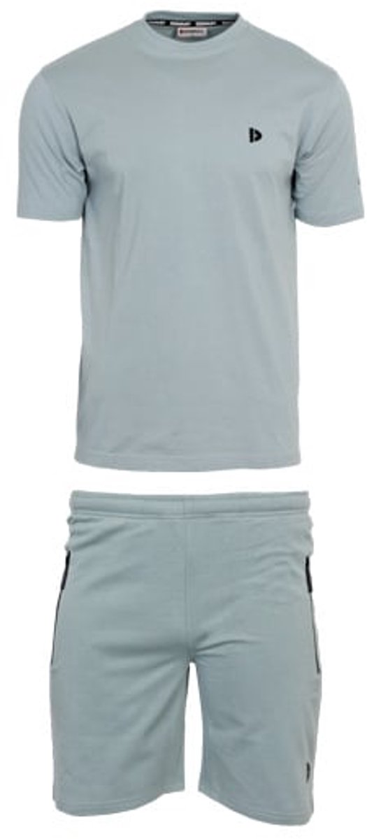 Donnay - Zomerset (Prince) - T-shirt/Joggingshort - Heren - Granite Green (343)- maat XL