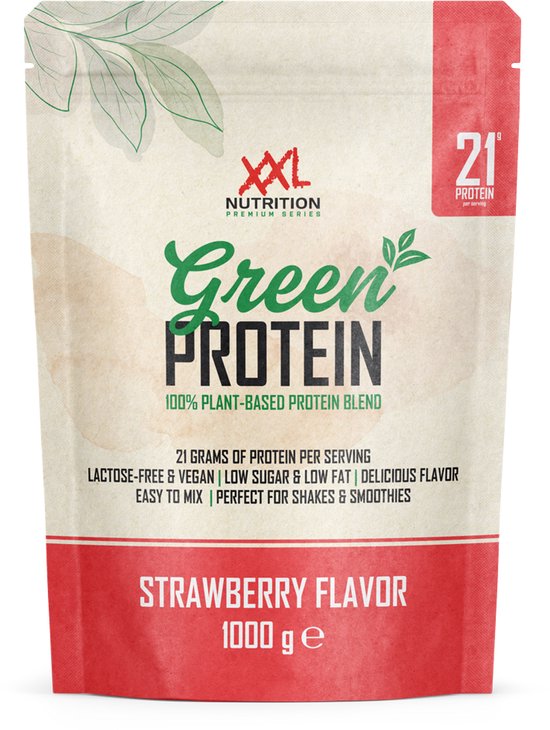 XXL Nutrition Green Protein Vegan Aardbei 1000 g
