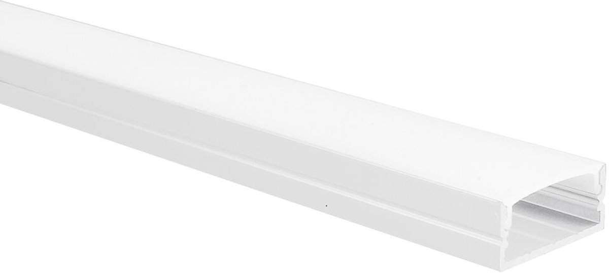 LED strip profiel wit aluminium Senisa 1 meter – 18x8 mm binnenmaat – incl. melkwitte afdekkap