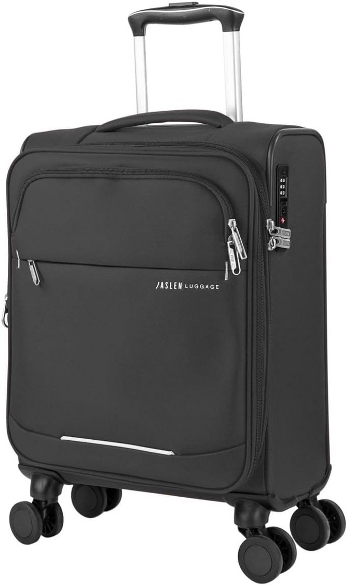 Stijve Cabine Koffer - Reis Koffer Wielen - Vliegtuig Handbagage - Lichtgewicht EVA Materiaal - 55x40x20 Cm - Zwart