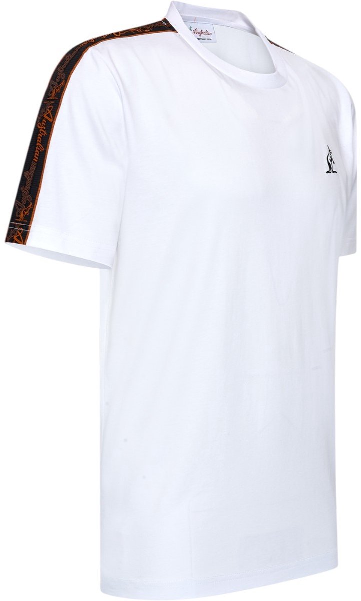 Australian Heren T-shirt Wit SPUTS0026/002 Kings Cotone