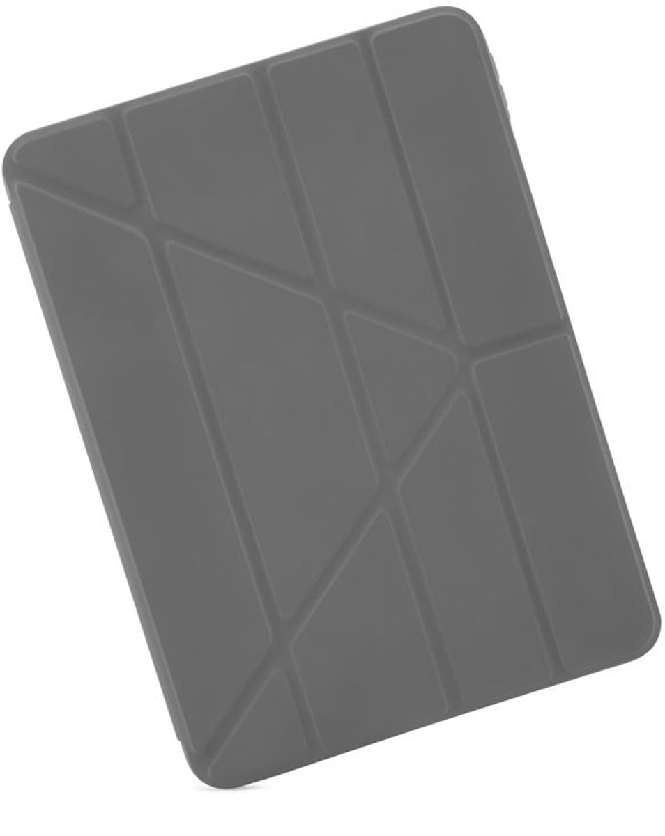 Pipetto Original Origami No1 case, geschikt voor iPad 10.9 (2022) – met multifunctionele vouwbare cover - volledige 360˚ bescherming - grijs