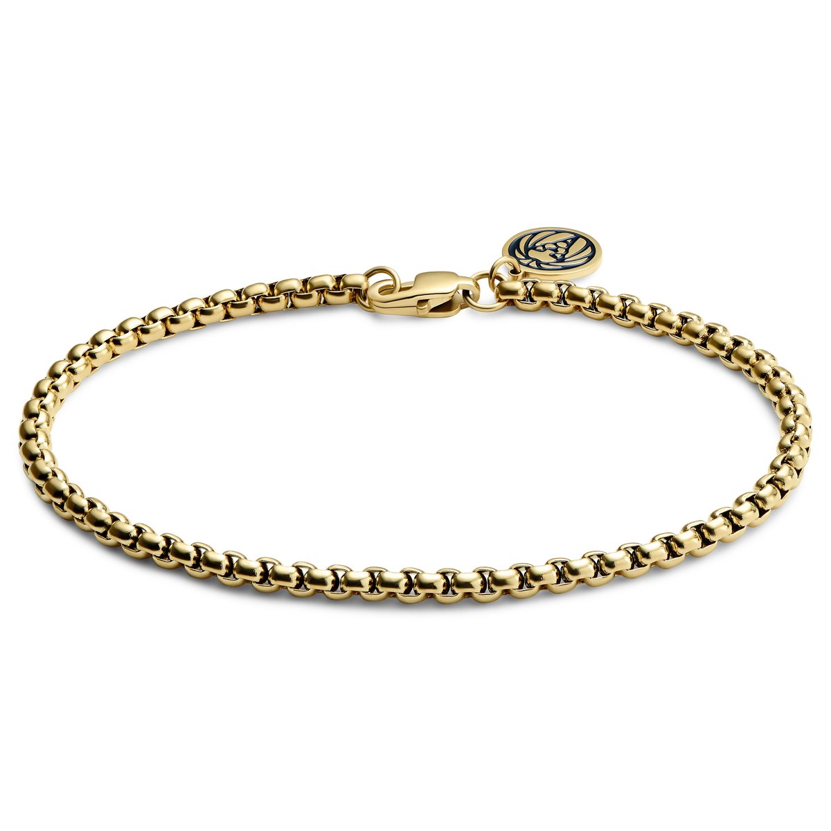 Essentials | 3 mm Goudkleurige Armband met Gebogen Venetiaanse Schakels