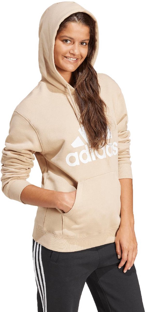 adidas Essentials Big Logo Regular Fleece Hoodie Dames Beige