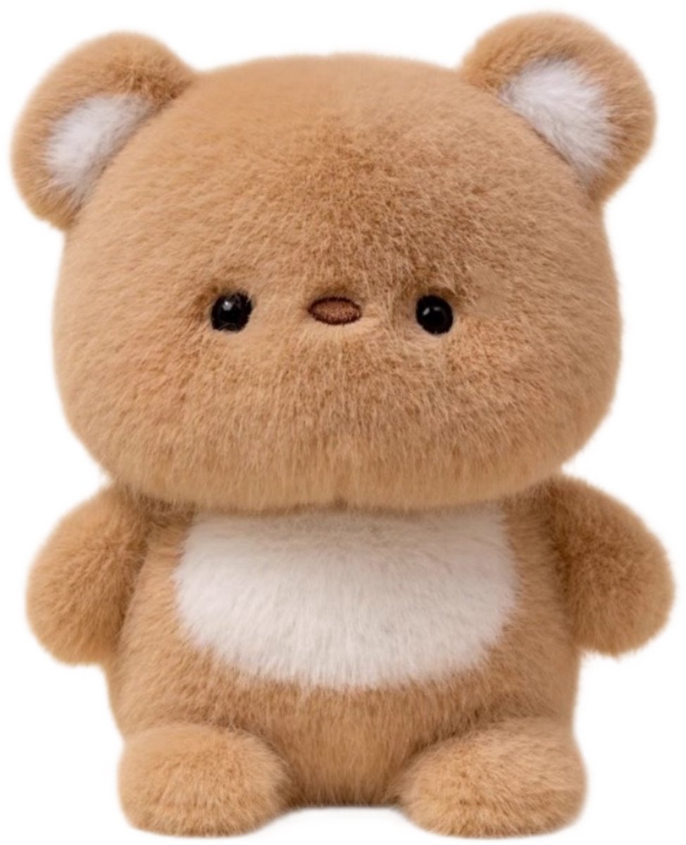 Kraftverdia Pluche Knuffel - Knuffel Baby Kleine Beer 16 cm - Speelgoedfiguur / Bureaudecoratie – Leercompagnon