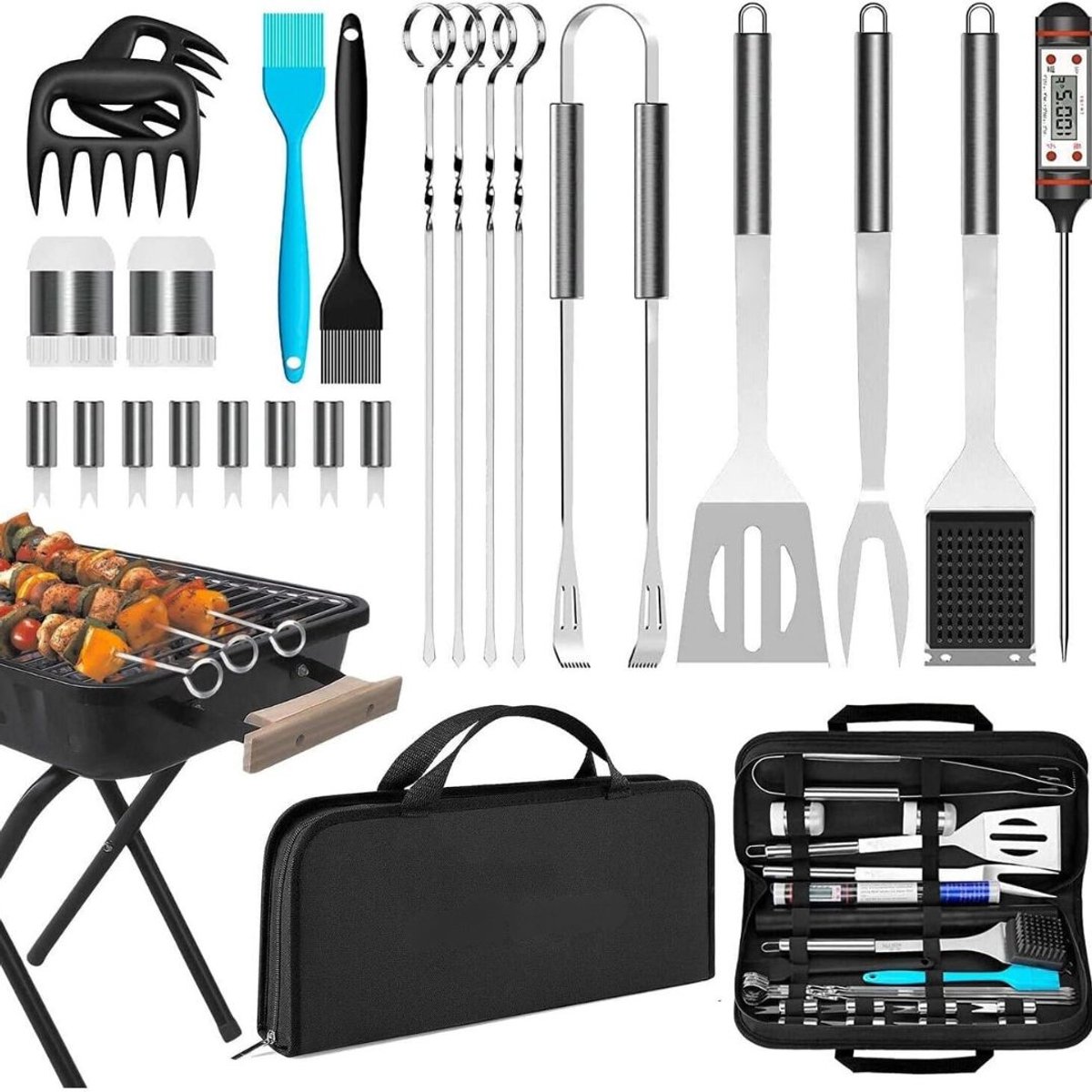 CLVP® BBQ Accessoires Set – RVS Barbecue Gereedschap – Grill Tools Set – Ultimate
