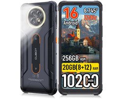 CUBOT Kingkong Ace 5 Robuuste Smartphone - 20GB RAM 256GB ROM - 10200mAh 33W Robuuste Telefoon - 6,745inch 120Hz - 4G Dual SIM - 48MP+16MP - IP68/IP69K - Android 16 - NFC GPS - Zwart