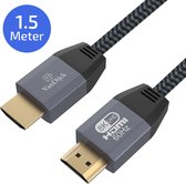 VanDijck Premium HDMI kabel 2.1 - 1.5 meter - 4K 120Hz - 8K 60Hz - Titaniumgrijs