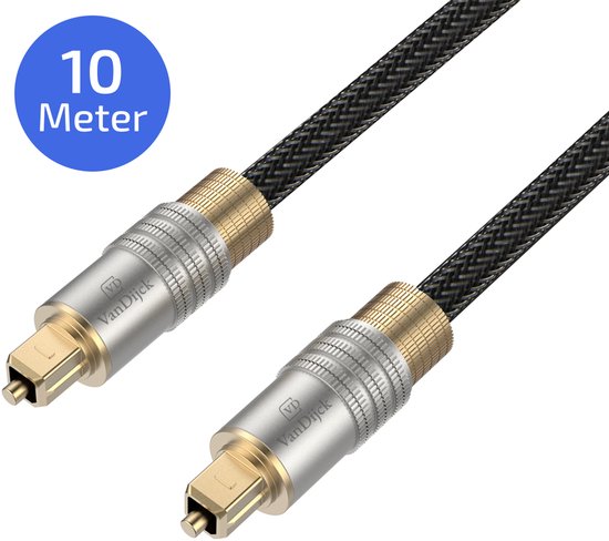 Digitale Audiokabel | TosLink Male - TosLink Male | Gun Metal Grey