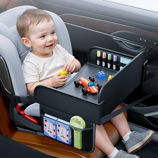 Kinder Reis Tafel - Autostoel Organizer - Reizen met Kinderen - Snelle Montage - 41 x 33 cm - Zwart van Kinder — afbeelding 3